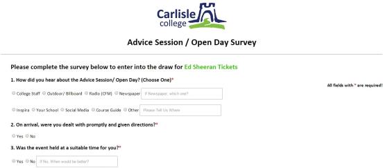 Carlisle college survey Carlisle college survey
