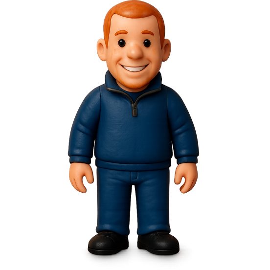 AI generated image of Alan Saunders